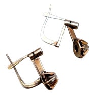 White Gold Earrings with Brilliant-Cut Diamonds, Set of 2 For Sale