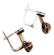 White Gold Earrings with Brilliant-Cut Diamonds, Set of 2
