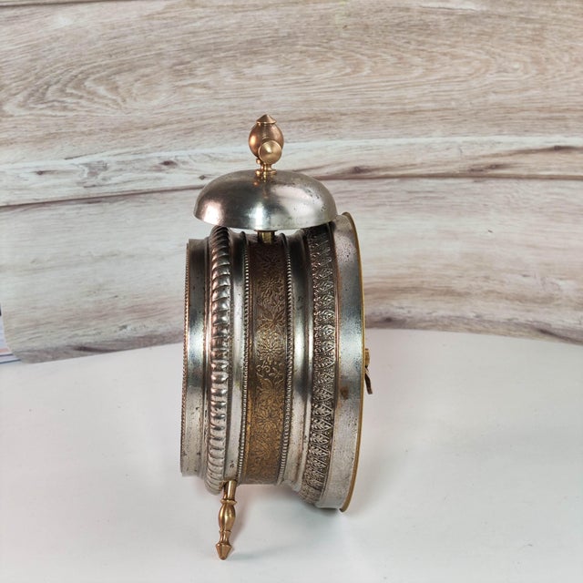 Chrome 1890’s Japy Freres French Bronze Antique Mantel Alarm Clock For Sale - Image 8 of 8