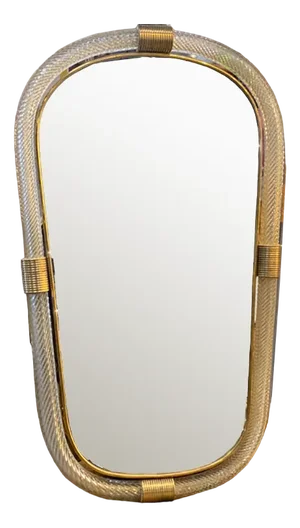 Venetian Torgiglione Murano Glass Wall Mirror by Simoeng