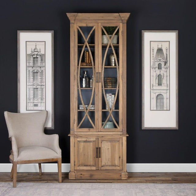 Not Yet Made - Made To Order Tall Regal Display Cabinet For Sale - Image 5 of 7