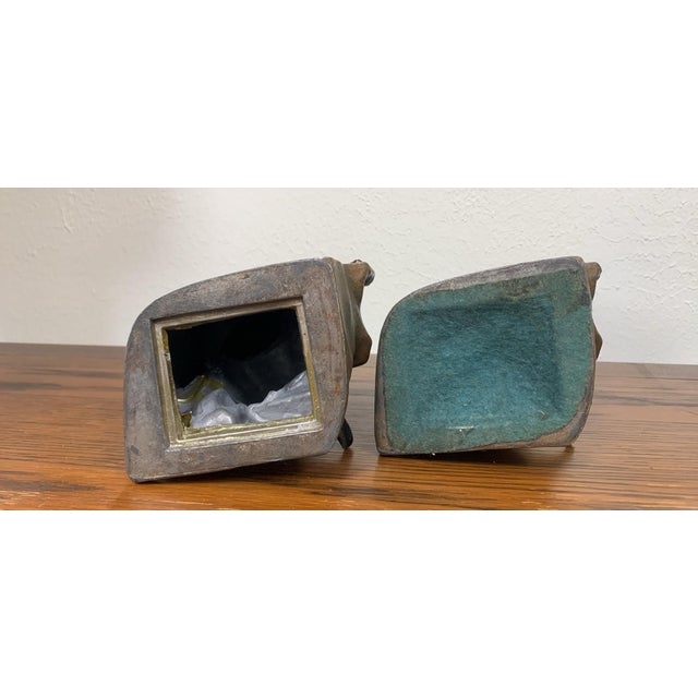 Copper Antique Art Deco K&o Kronheim & Oldenbusch “Mantarani’s Dante” Figural Bookends – Pair For Sale - Image 8 of 8