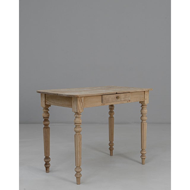 19th Century 19th Century French Louis XVI Wooden Writing Table With Drawer For Sale - Image 5 of 18