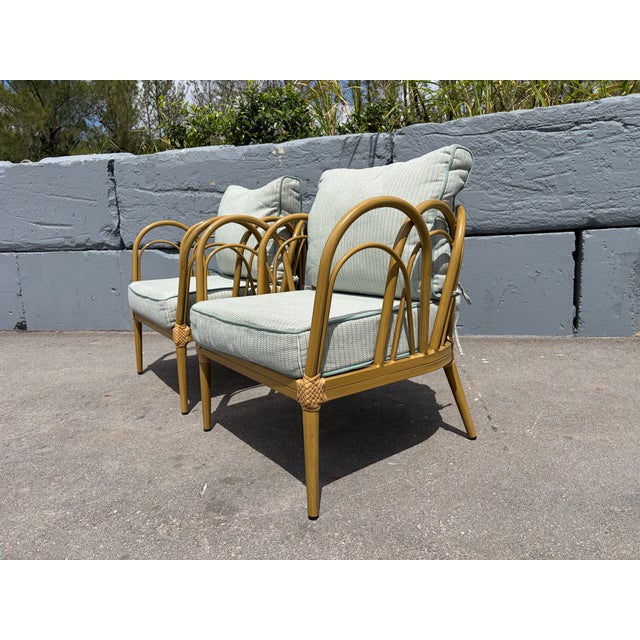 McGuire Pair Designer Lounge Chairs, Patio, Indoor or Outdoor For Sale - Image 4 of 12