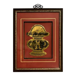 Vintage Chinese Brass Hardware Shadowbox