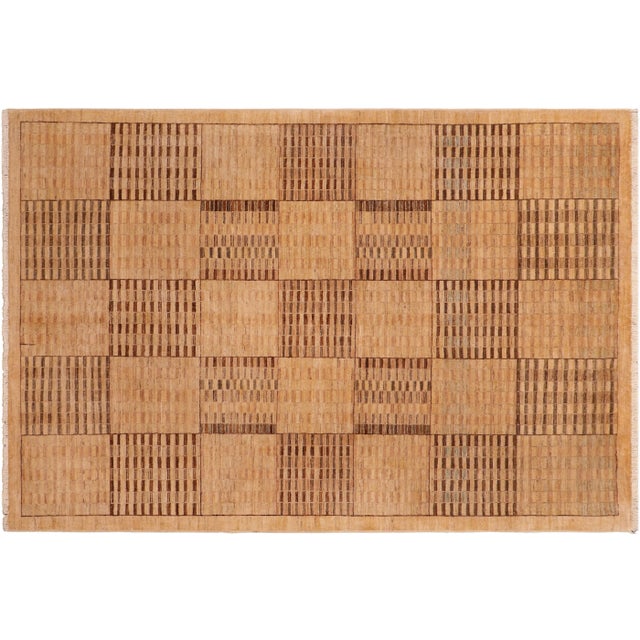 1990s 1990s Boho Chic Gabbeh Beige/Tan Wool Rug For Sale - Image 9 of 10