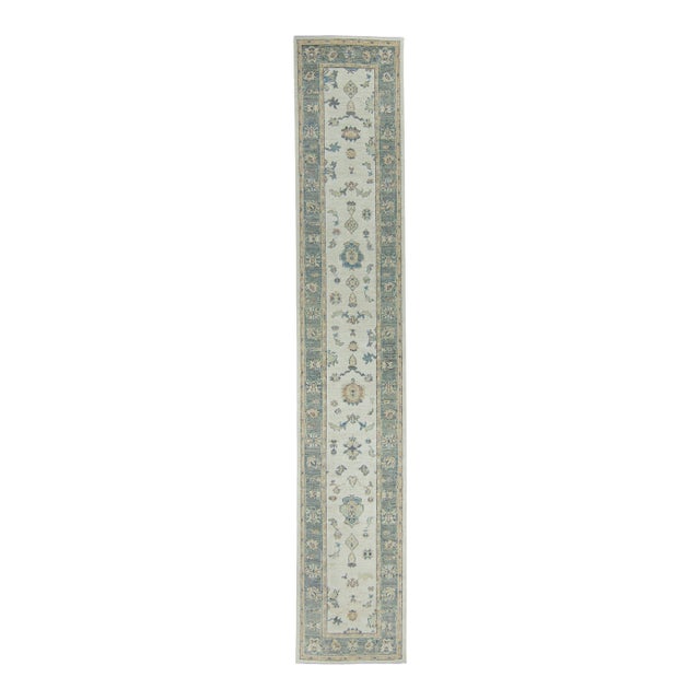 Turkish Oushak Runner Rug 2'10" x 16'3" #17907 For Sale