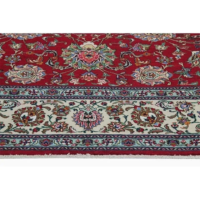 1960s Old Persian Tabriz Area Rug 9’10” X 12’8″ For Sale - Image 9 of 13