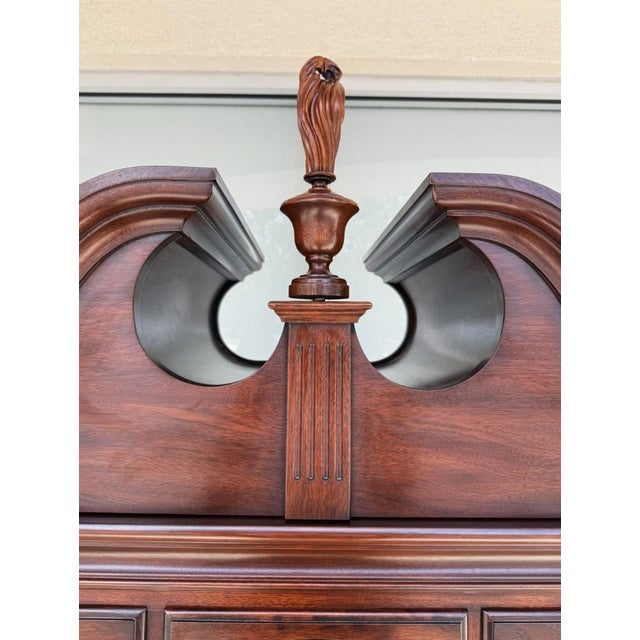 1990s Henkel Harris Solid Mahogany Highboy Model No. 145, 146, and 147 For Sale - Image 10 of 18