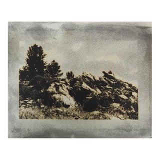 Late 20th Century Gray Rocky Landscape Cyanotype Photograph For Sale