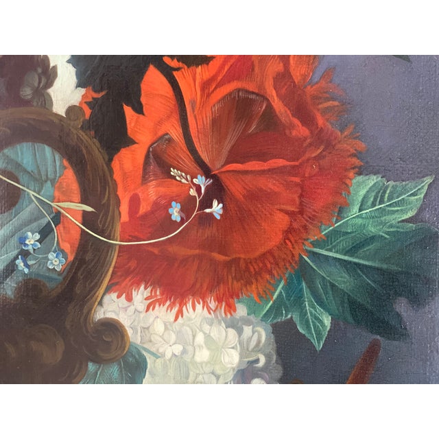 2000 - 2009 Angelo Granati, Floral Still Life with Fruit, Oil on Canvas, Framed For Sale - Image 5 of 12