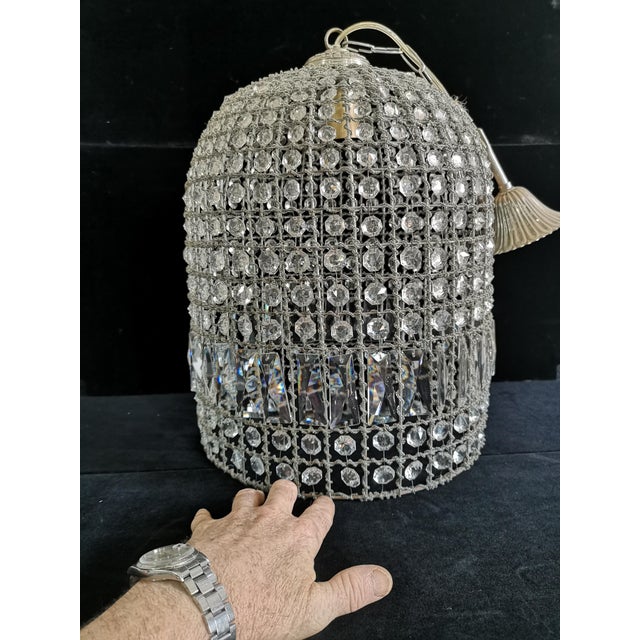 Vintage Glass Pendant Light, 1950s For Sale - Image 12 of 15
