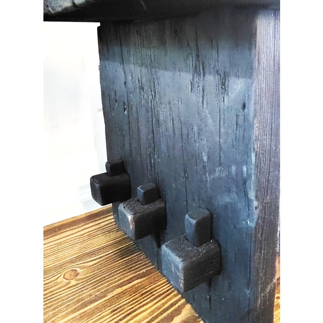 Ebony Yakisugi Coffee Table — Reclaimed Barnwood, Shou Sugi Ban Finish, Lower Shelf, Handmade Western Ny For Sale - Image 8 of 8