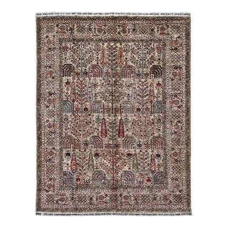 Beige Persian Bakhtiari Design Weeping Willow Tree of Life Rug, 07'10 X 09'11 For Sale