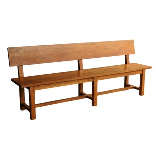 Long Bench in Oak For Sale