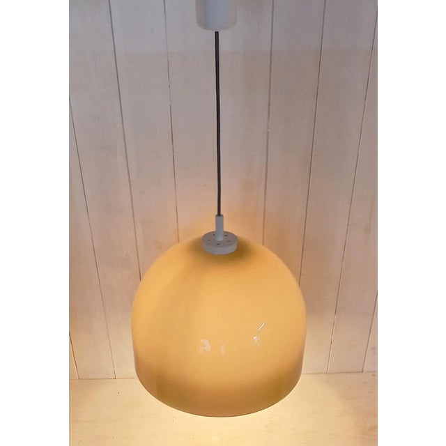 Vintage German Ceiling Lamp with Beige Plastic Shade, 1970s For Sale - Image 3 of 7