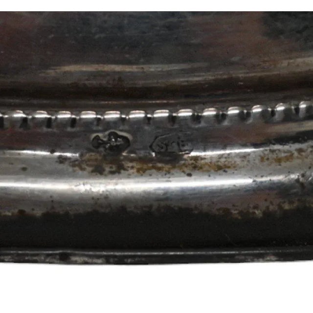 Glass Vintage Carafe with Silver Base For Sale - Image 7 of 9