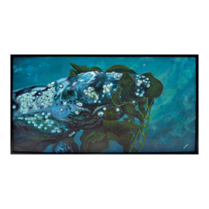 "Pearl Eating Kelp" by Lise Lang Crowley Impressionist Oil Painting 2003