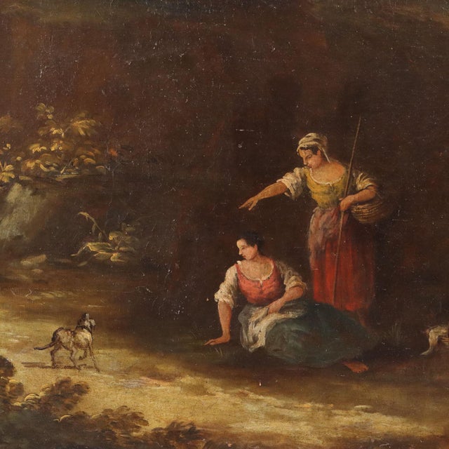 After Bartolomeo Pedon, VenetianLandscape and Figures, 18th Century, Canvas For Sale - Image 4 of 13