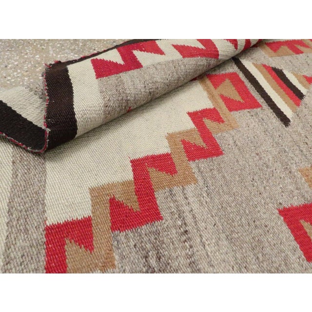 Galerie Shabab Collection Rustic Southwestern Style North American Navajo Tribal Throw Rug, Circa 1920 For Sale - Image 9 of 9
