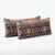 This 11'' x 35'' & 12'' x 36'' pillow cover set was made from authentic Turkish rug pieces — salmon pink field with navy...