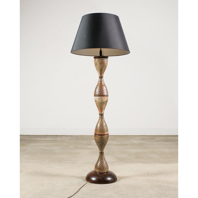Midcentury Scandinavian Modern Mobach Style Pottery Floor Lamp For Sale In Sacramento - Image 6 of 17