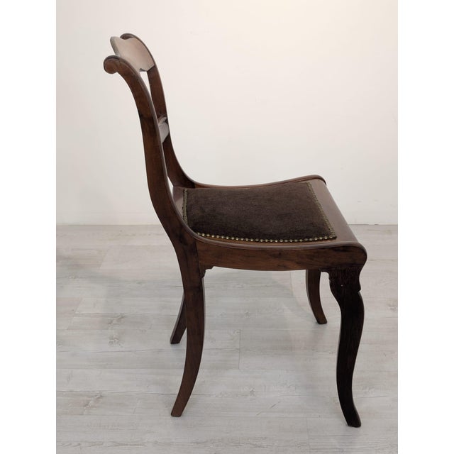 Biedermeier Walnut Chair, 1940s For Sale - Image 6 of 12