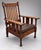 Antique Arts & Crafts, Original Stickley Brothers, Oak, Slat Back, Very Rare Barley Twist Stiles & Legs Lounge Chair. Labeled and Stamped For Sale - Image 10 of 10