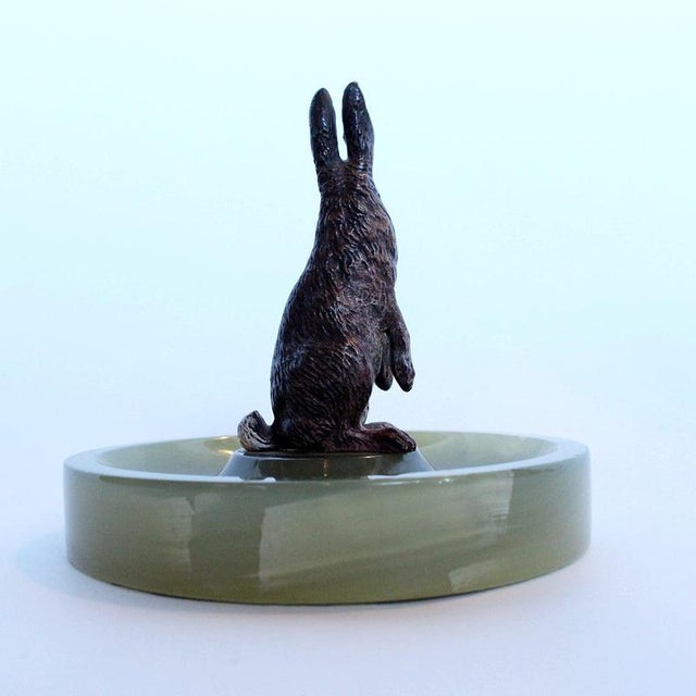 Cold-Painted Bronze Hare, 1930s For Sale - Image 3 of 12