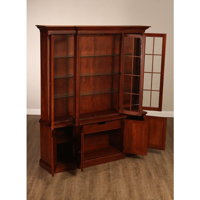 Traditional Lexington Bob Timberlake Cherry Breakfront Bookcase For Sale - Image 3 of 18