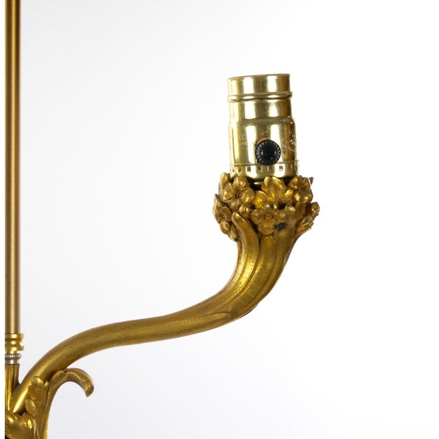 Gilt-Bronze & Carved Wood Floor Lamp, Made in Italy, Mid-to-Late 19th Century For Sale - Image 11 of 16