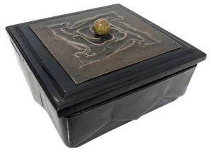 Art Deco Glass Box the Lindeboom attributed to A.D. Copier for Leerdam, 1930s