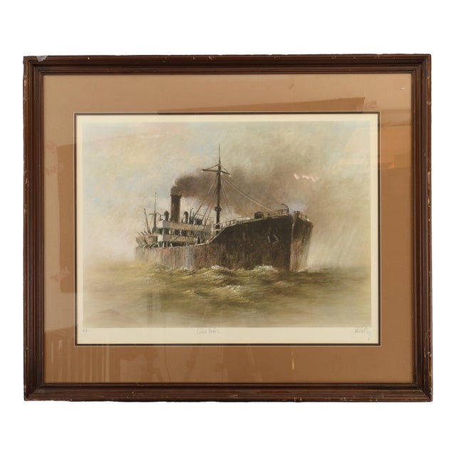 1990s China Tanker Litograph by John Kelly For Sale