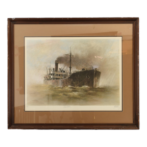 1990s China Tanker Litograph by John Kelly