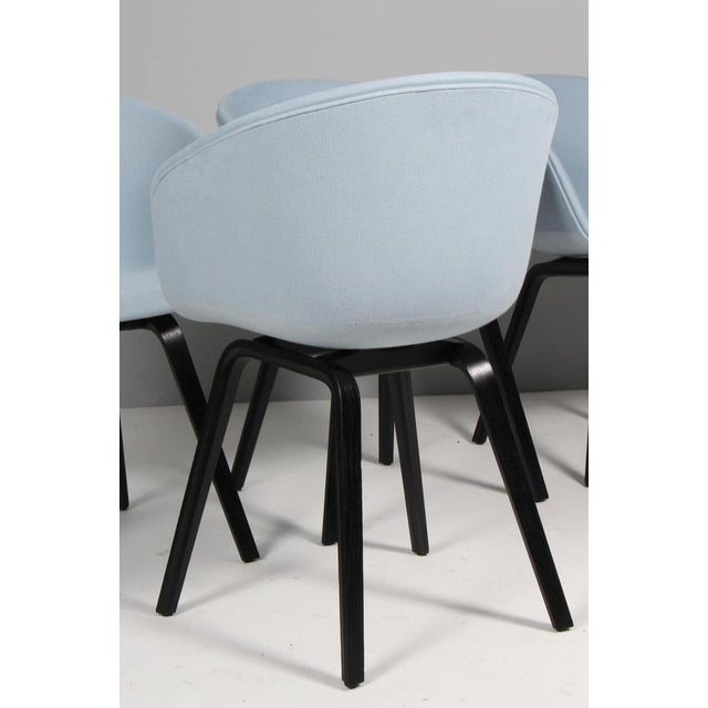Black Model AAC22 Dining Chairs in Fabric and Black Stained Oak, 2010s, Set of 4 For Sale - Image 8 of 9