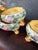 Late 19th Century Set of Five (5) Antique Hand Painted Porcelain Footed Salt Cellars C1890 to 1910 Austrian Bavarian With Pink Roses and Gold Feet For Sale - Image 5 of 9