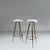 Set of Stools with White Upholstery, 1970s For Sale - Image 13 of 13