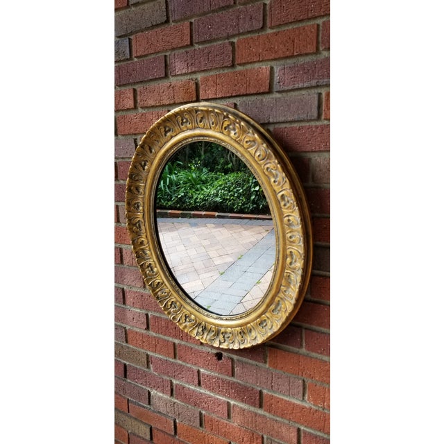 Antique Acantus Leaf Italian Oval Mirror For Sale - Image 4 of 10