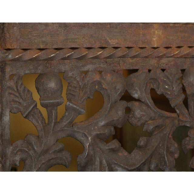 Metal 1920's Neoclassical Wrought Iron Screen or Room Divider For Sale - Image 7 of 11