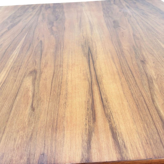 1940s Art Deco Geometric Walnut Dining Table Desk Inspired by Charles Dudouyt For Sale - Image 12 of 12