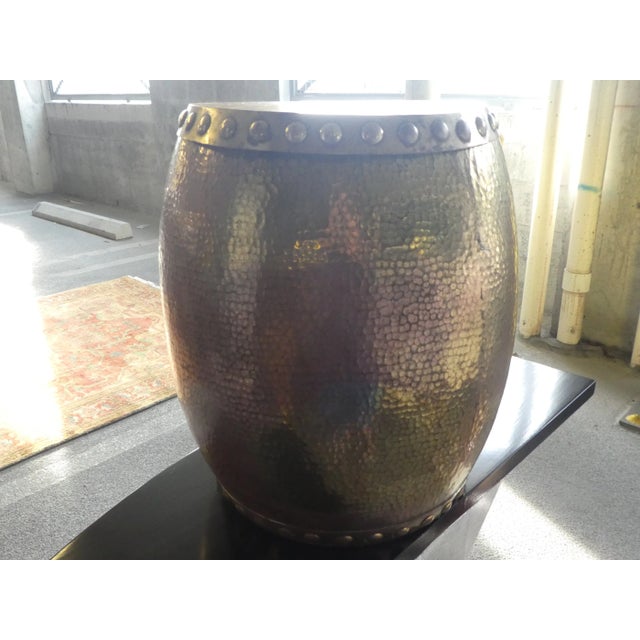 Metal 1970s Vintage Brass Garden Seat For Sale - Image 7 of 8