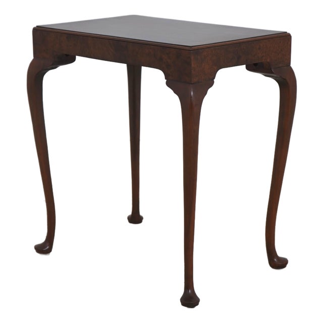 Baker Burl Walnut George III Occasional Accent Table For Sale
