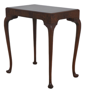 Baker Burl Walnut George III Occasional Accent Table