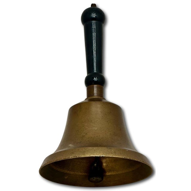 This is a Great Looking & Unusually Large Size Authentic Antique American Schoolhouse Bell. Circa Late 19th Century. It...