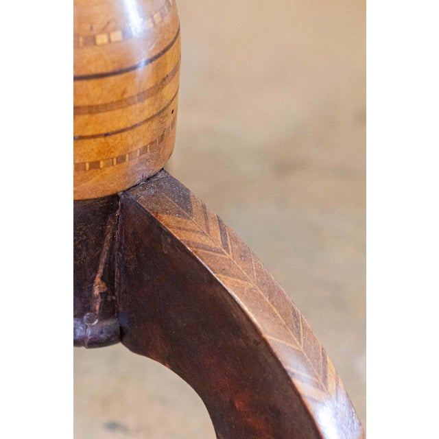 Italian 19th Century Walnut, Mahogany and Ash Game Side Table with Marquetry Top For Sale - Image 12 of 12