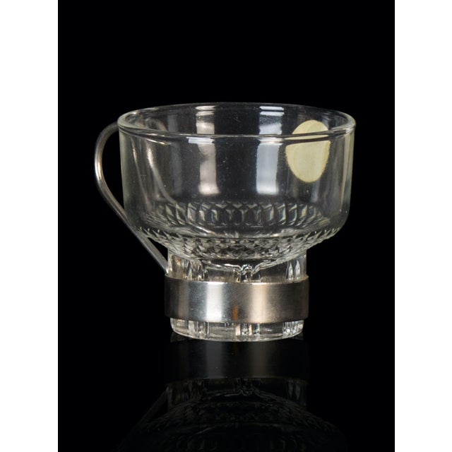 Vintage Glass Coffee Set, Italy, 1970s, Set of 6 For Sale - Image 3 of 5
