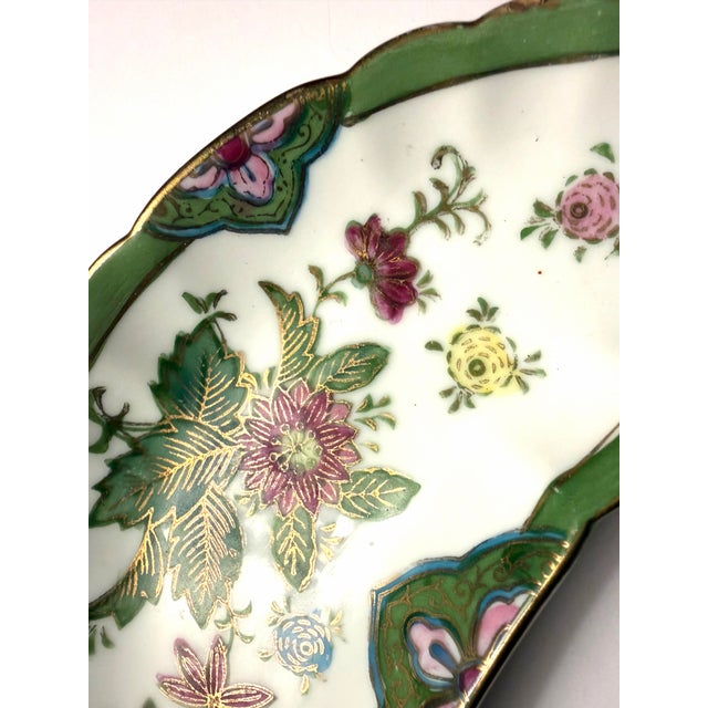 Victorian Vintage Crescent Porcelain Side Dish / Trinket Tray - Lj Japan For Sale - Image 3 of 10