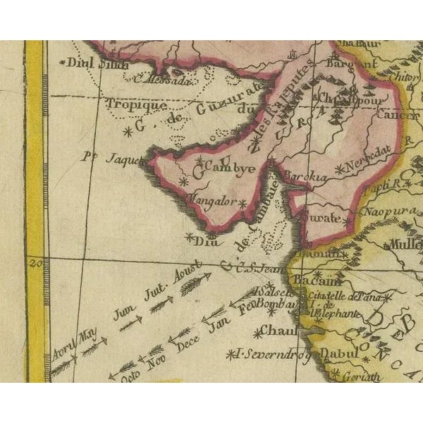 Early 19th Century Cartographic Depiction of Upper India and Ceylon, 1835 For Sale - Image 5 of 8