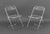 Giancarlo Piretti "Plia" Chrome and Acrylic Folding Chairs, Set of 8 For Sale In New York - Image 6 of 12