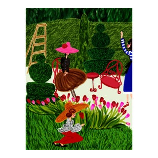 Peur Des Filles Illustration Print by Annie Naranian For Sale